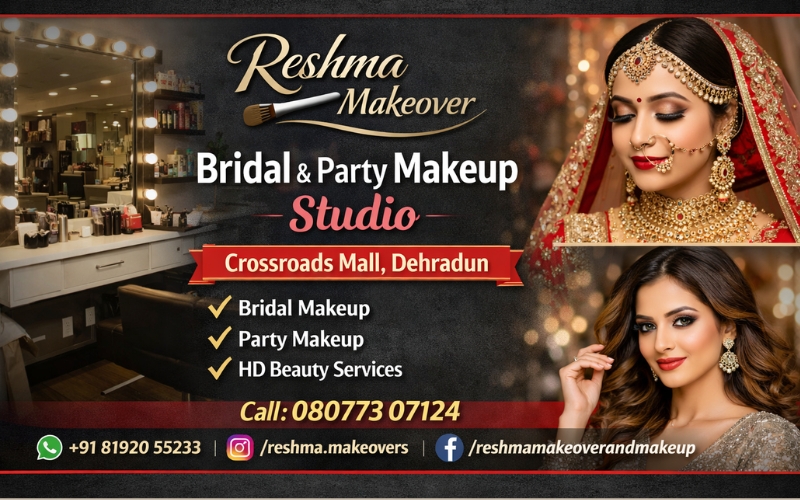 Reshma Makeover Unisex Salon – Professional Beauty & Makeup Studio in Dehradun Save @20%
