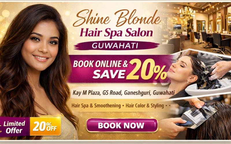Shine Blonde Hair Spa Salon Guwahati – Book Online & Save 20% on Premium Hair Spa Services