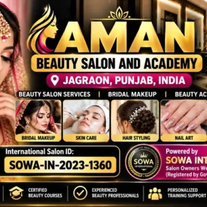 Aman Beauty Salon and Academy Jagraon, Punjab | Bridal Makeup & Beauty Courses