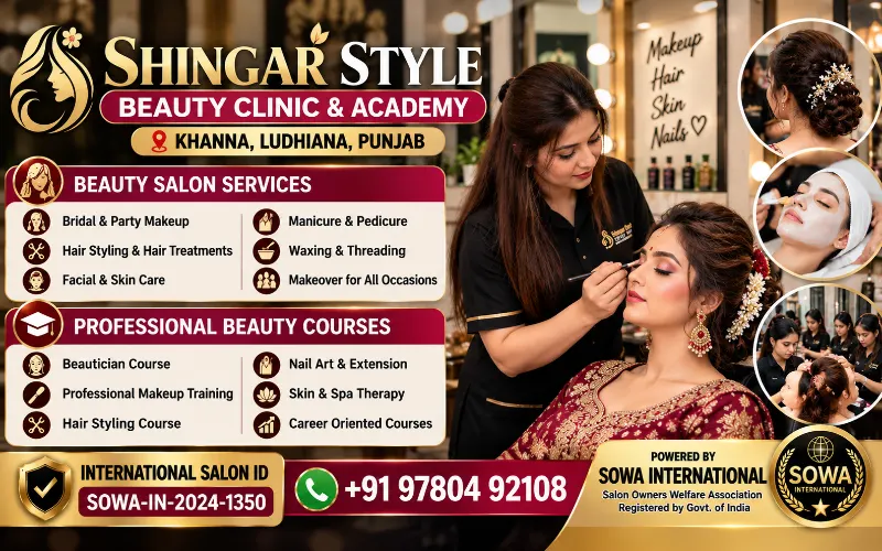 Shingar Style Beauty Clinic & Academy Khanna, Punjab | Salon, Bridal Makeup & Beauty Courses