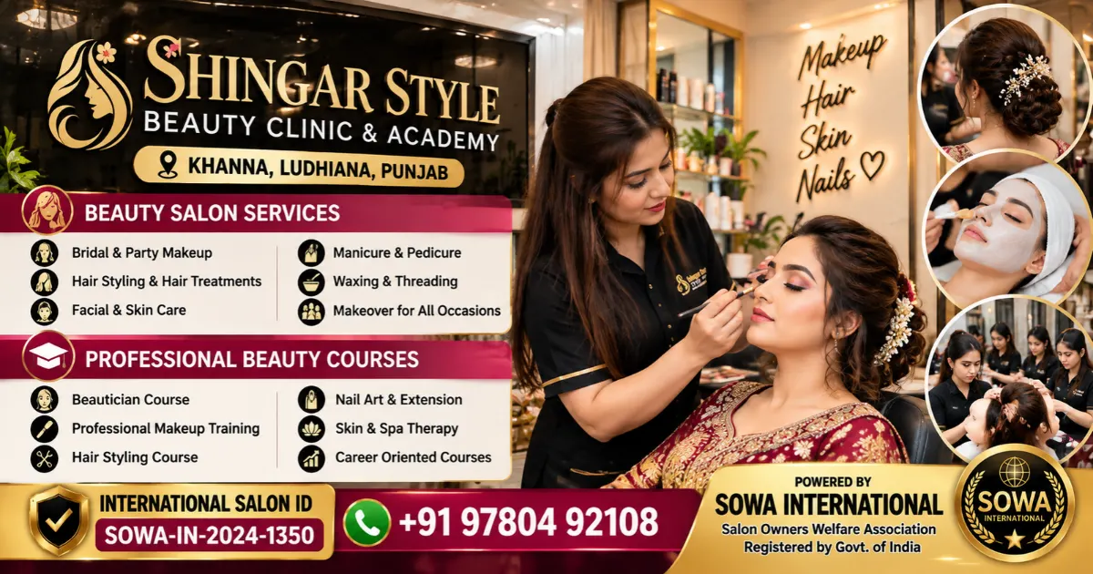 Shingar Style Beauty Clinic & Academy Khanna, Punjab | Salon, Bridal Makeup & Beauty Courses