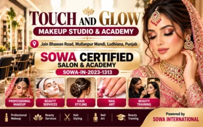 Explore Touch and Glow Makeup Studio & Academy in Mullanpur Mandi, Ludhiana, Punjab. SOWA ID: SOWA-IN-2023-1313. SOWA Certified Beauty Salon & Academy in Mullanpur Mandi – Touch and Glow