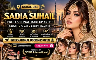 Sadia Suhail – Professional Makeup Artist in Dubai, UAE, for bridal, glam and party makeup enquiries. Explore her portfolio and international booking options. Sadia Suhail – Best Professional Makeup Artist in Dubai, UAE