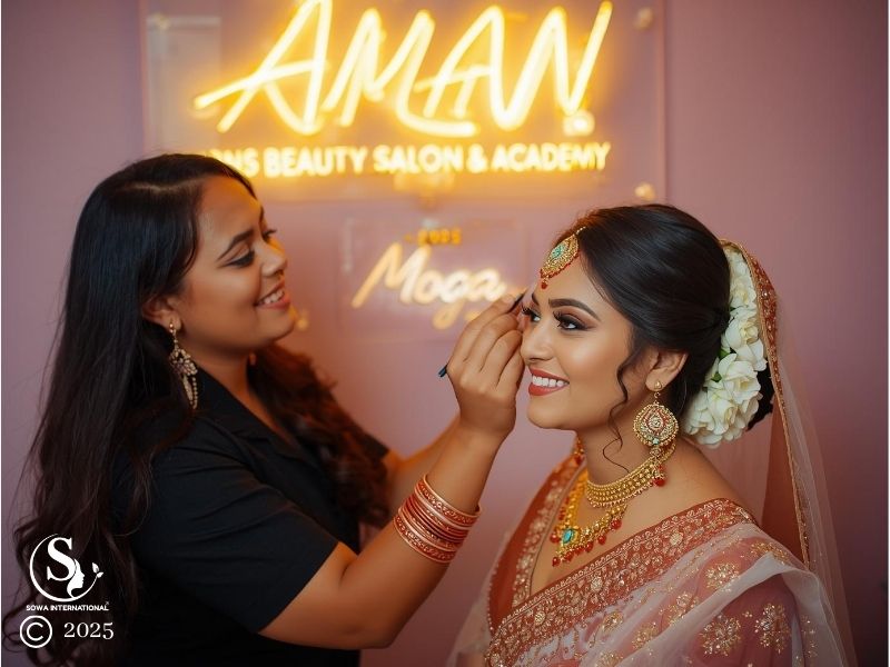 “Aman Beauty Salon and Academy Moga | Top Bridal Makeup & Beauty Services 2025”