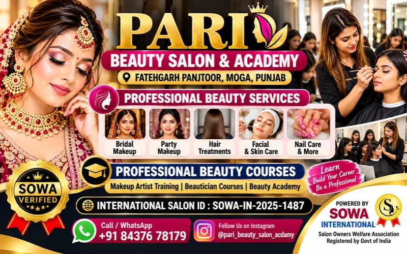 Pari Beauty Salon Fatehgarh Panjtoor, Moga | Bridal Makeup & Beauty Courses