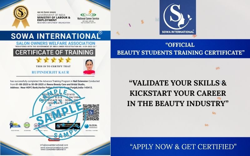 Beauty Students Certificate