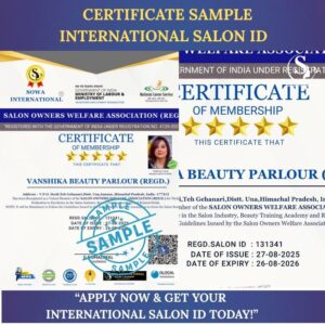 SOWA Certified International Salon ID 2026 – Digital Certificate Preview