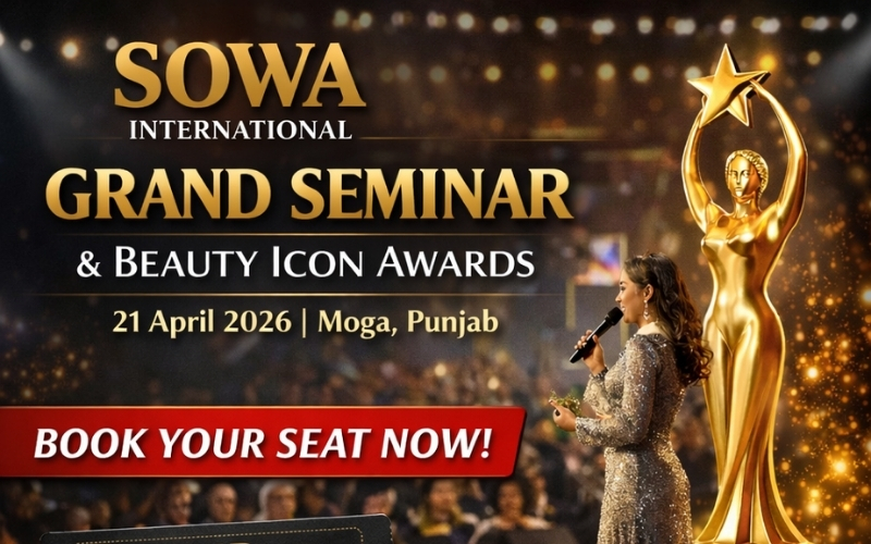 Beauty Icon Awards 2026 national beauty seminar and awards event organised by SOWA International in Moga Punjab India