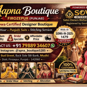 Top 7 Trusted Reasons to Choose Aapna Boutique Mudki – Best Bridal & Designer Boutique in Punjab