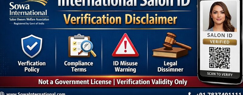 International Salon ID verified QR code system for salon verification by Sowa International