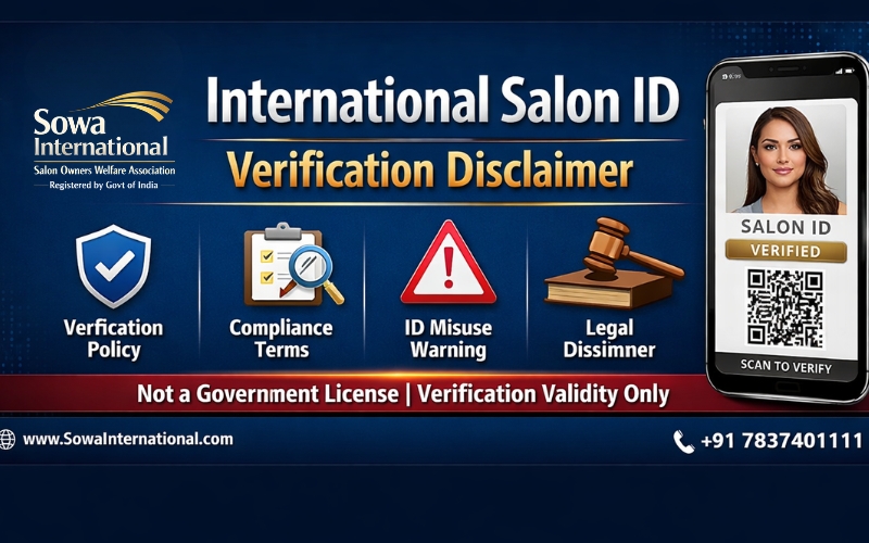 International Salon ID verified QR code system for salon verification by Sowa International