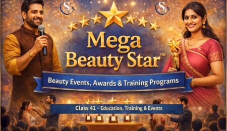 Mega Beauty Star trade mark details related to Class 41 covering beauty education training seminars and professional services in India