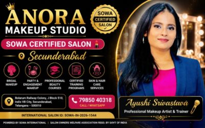 Best Sowa Certified Salon Near Me in Secunderabad | Anora Makeup Studio