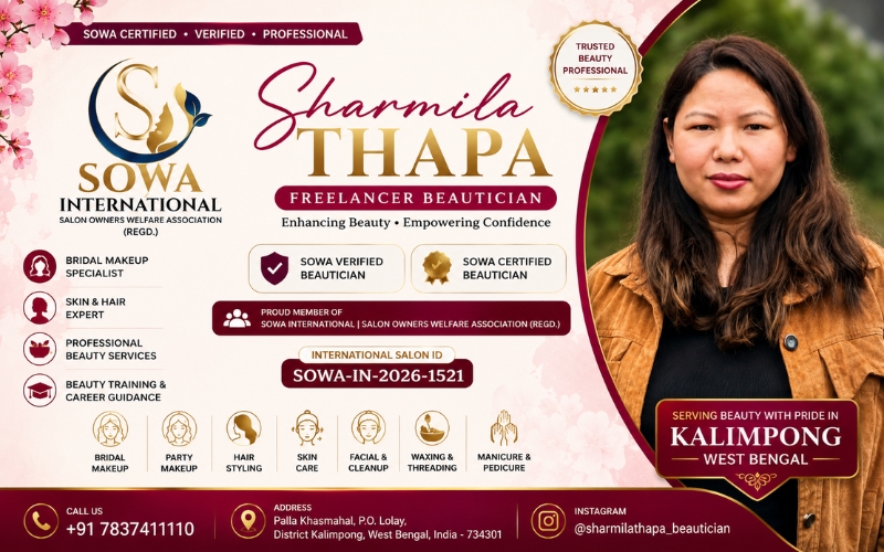 Best Freelancer Beautician in Kalimpong | Bridal Makeup Artist in Kalimpong | SOWA Verified Beautician