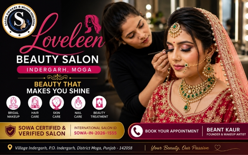 Loveleen Beauty Salon Indergarh, Moga | SOWA Certified & Verified Beauty Salon