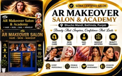 AR Makeover Salon and Academy Bhucho Mandi Bathinda | Salon Front