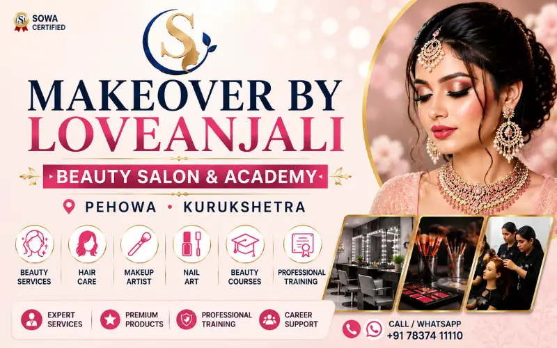 Beauty Salon and Academy in Pehowa | Makeover By Loveanjali