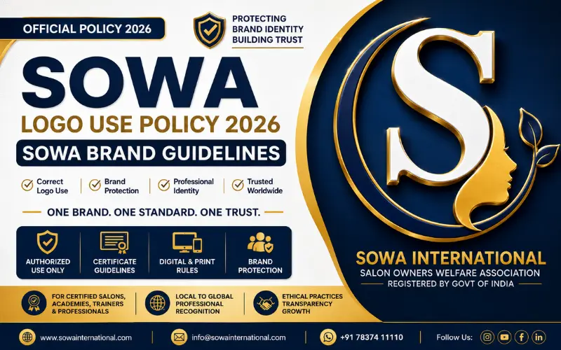 SOWA Logo Use Policy and Brand Guidelines 2026 for salon, beauty academy and professional branding