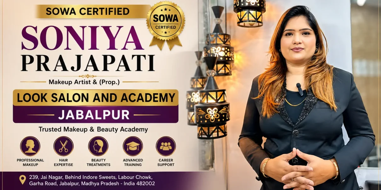 Soniya Prajapati certified makeup artist and Look Salon and Academy owner in Jabalpur Madhya Pradesh