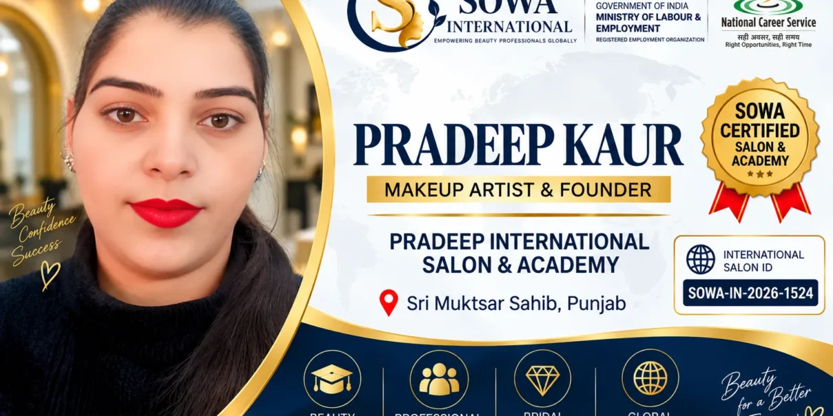 Pradeep International Salon & Academy SOWA Verified International Salon ID in Sri Muktsar Sahib Punjab