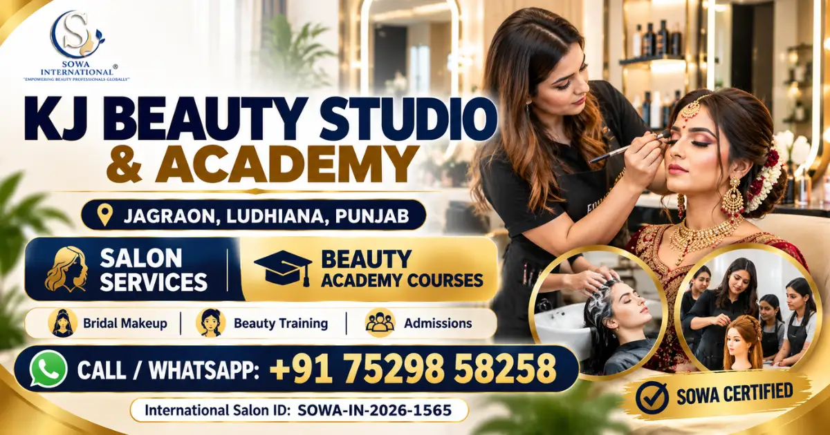 Beauty Salon in Jagraon | KJ Beauty Studio and Academy | Sowa Certified