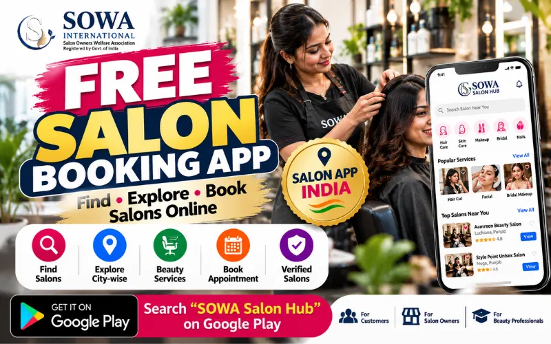Salon booking app free in India – SOWA Salon Hub to find salons and book appointments online