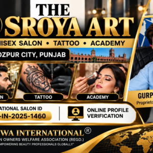 Find The Sroya Art Unisex Salon, Tattoo and Academy in Firozpur City, Punjab. Contact Gurpartap Singh for current salon services, tattoo enquiries and academy course details. Exclusive The Sroya Art Unisex Salon Tattoo and Academy in Firozpur