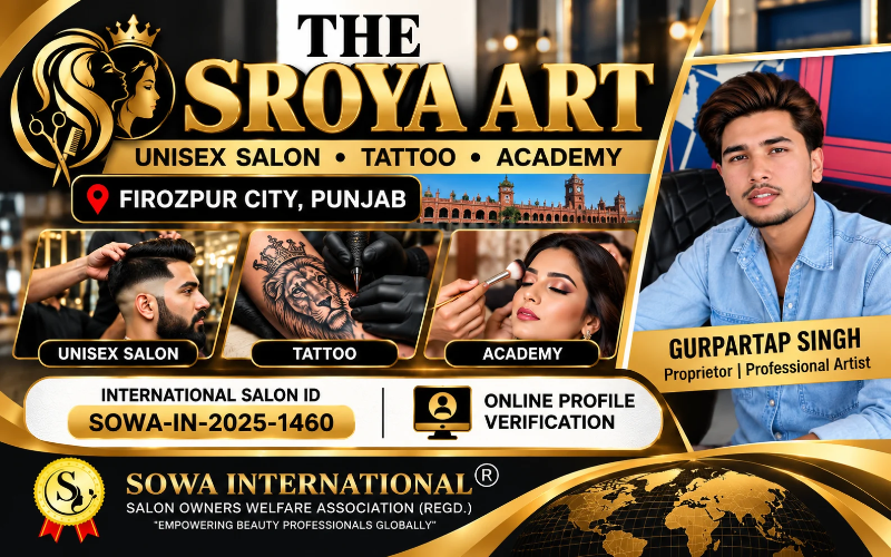 Exclusive The Sroya Art Unisex Salon Tattoo and Academy in Firozpur