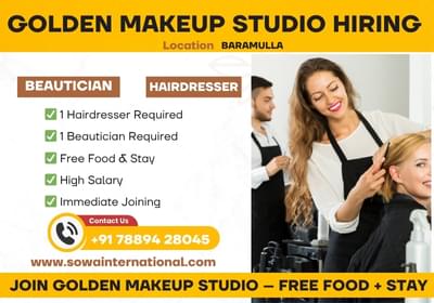 Hairdresser & Beautician Best Job in Baramulla – Apply Now